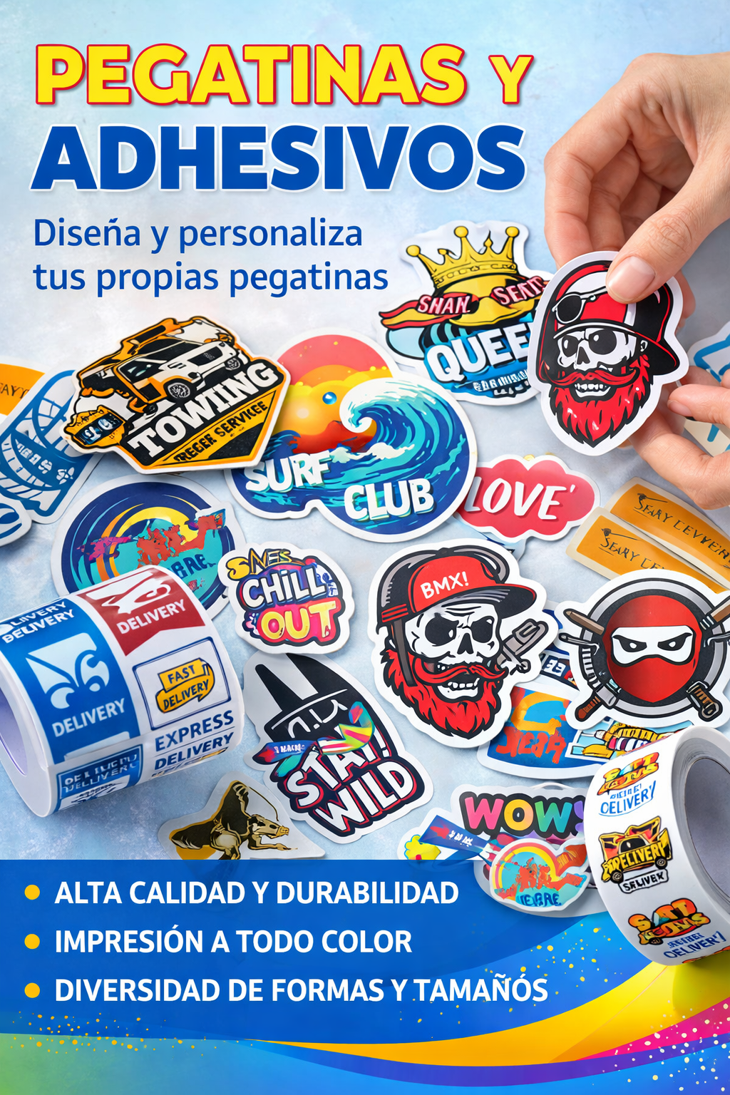Pegatinas y adhesivos personalizados